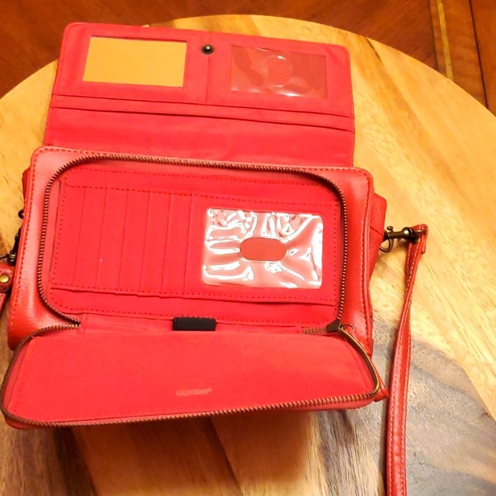 Buxton Red Crossbody/ Wristlet